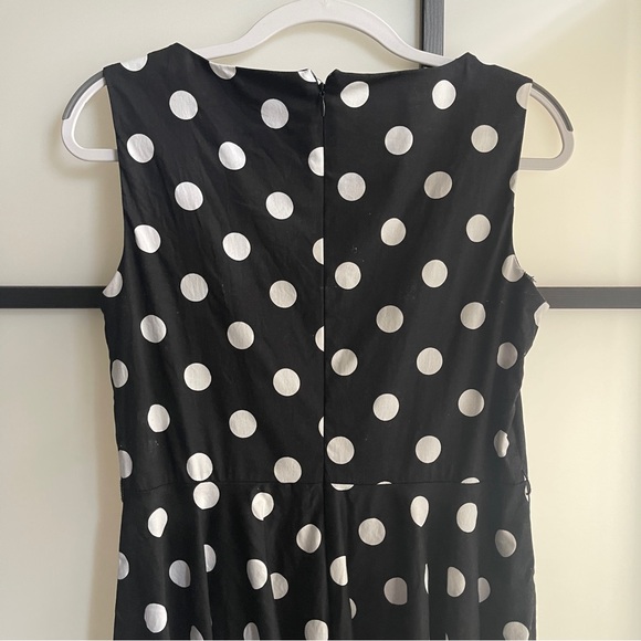 🖤🤍 Grace Karin Retro Boatneck Black/White Polkadot Swing Dress | Size L 🖤🤍 - Picture 6 of 10